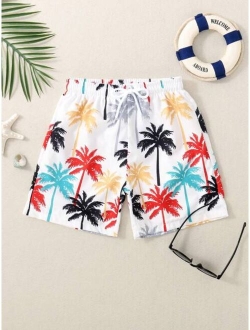 Toddler Boys Tropical Print Swim Shorts