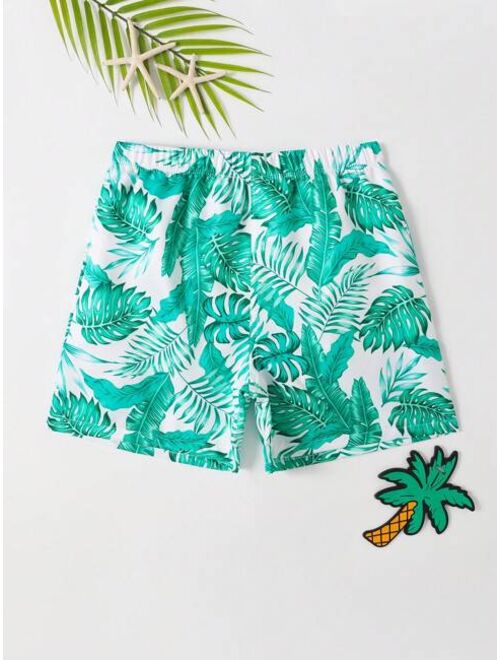 Toddler Boys Tropical Print Swim Shorts