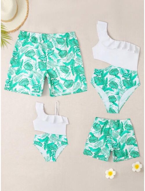 Toddler Boys Tropical Print Swim Shorts