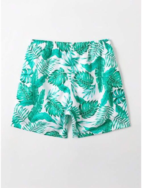 Toddler Boys Tropical Print Swim Shorts