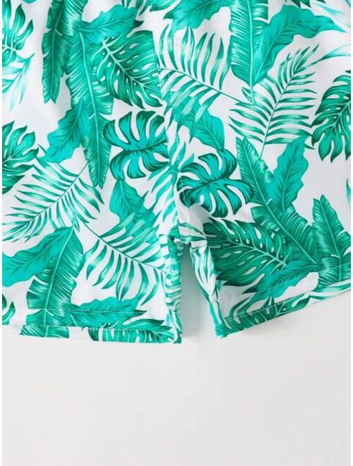 Toddler Boys Tropical Print Swim Shorts