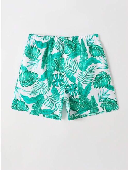 Toddler Boys Tropical Print Swim Shorts