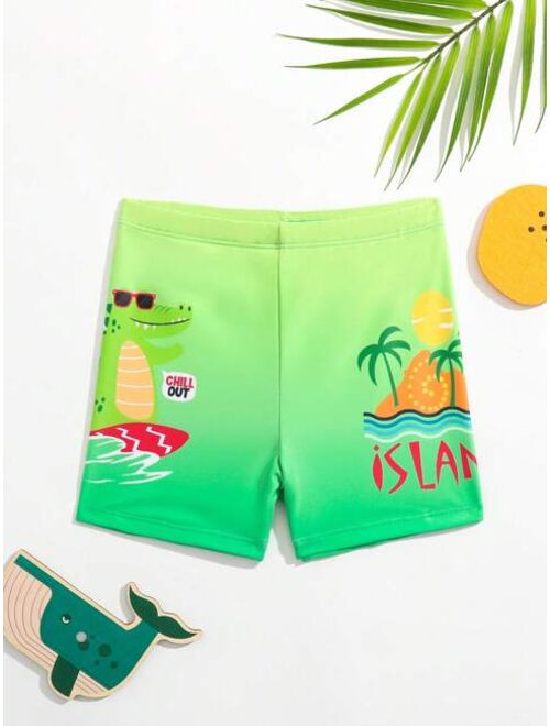 Toddler Boys Cartoon Graphic Swim Shorts