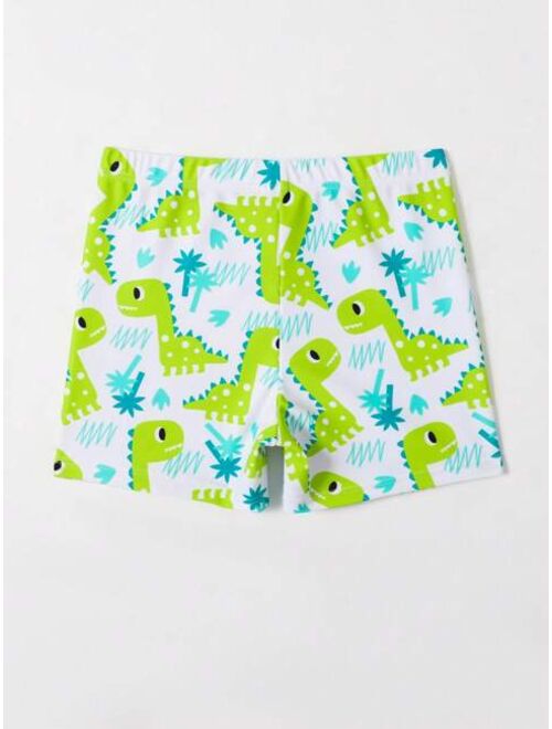 Toddler Boys Cartoon Print Swim Shorts