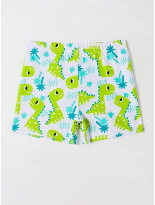 Toddler Boys Cartoon Print Swim Shorts