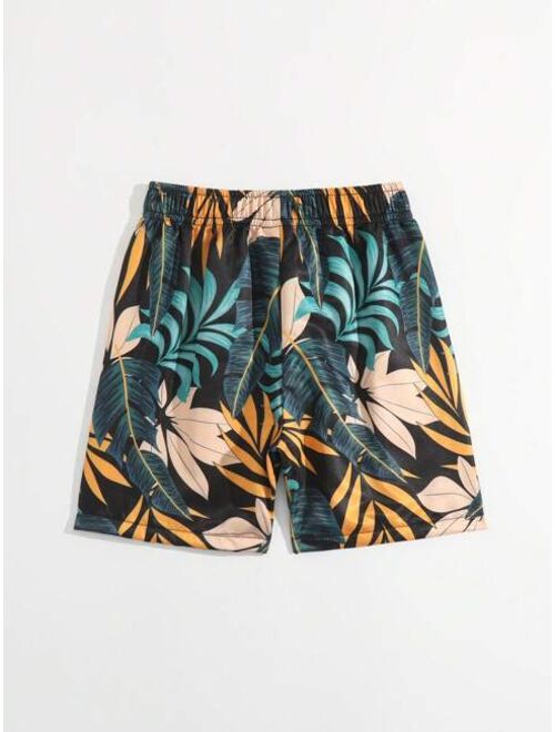 Toddler Boys Tropical Print Swim Shorts