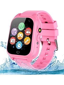 Ovv Kids Waterproof Smart Watch Boys Girls Age 3-12 with 26 Game 1.44'' HD Touch Screen Music Player Camera Video Recorder 12/24 Hr Clock Pedometer Alarm Torch Calculator