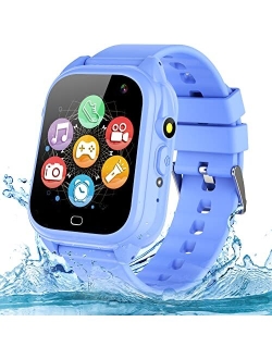 Ovv Kids Waterproof Smart Watch Boys Girls Age 3-12 with 26 Game 1.44'' HD Touch Screen Music Player Camera Video Recorder 12/24 Hr Clock Pedometer Alarm Torch Calculator