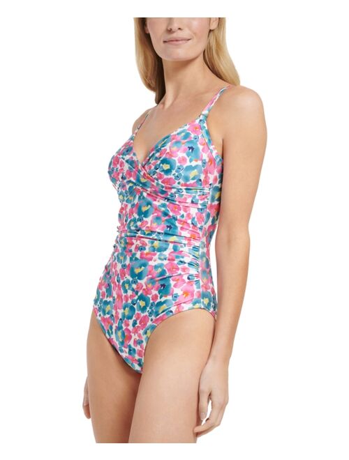 Calvin Klein Women's Twist Tummy-Control One-Piece Swimsuit, Created for Macy's