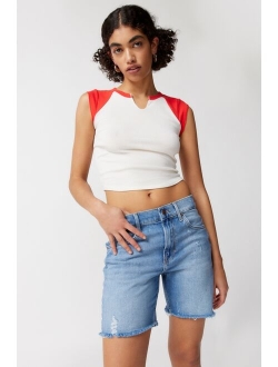 Andie Longline Cutoff Denim Short