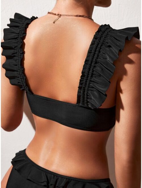 Shein Ruffle Trim Bikini Top