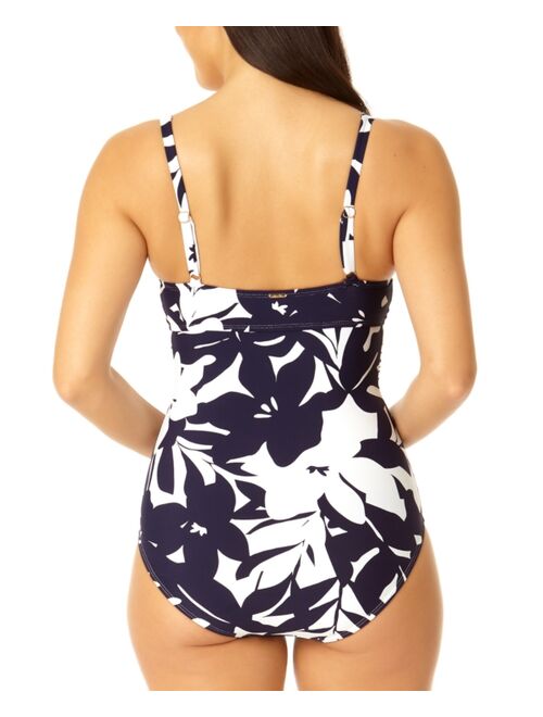 Anne Cole Women's Retro Twist-Front One-Piece Swimsuit