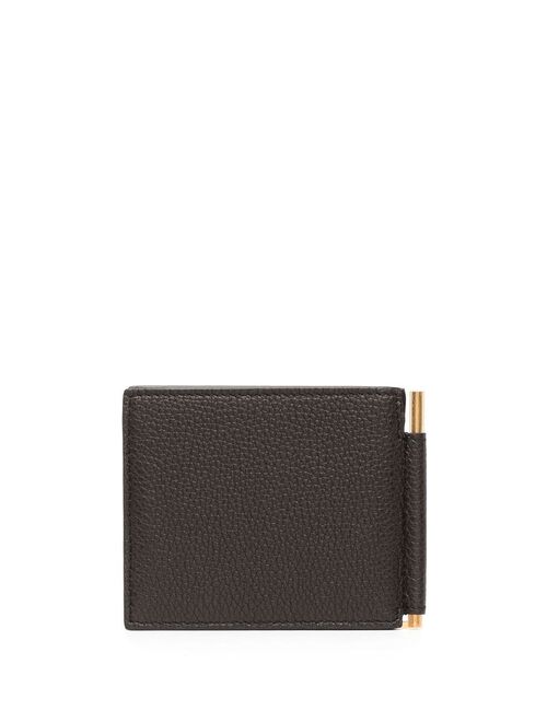 TOM FORD money clip leather wallet