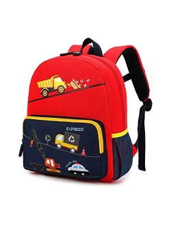 willikiva Car Dinosaur Kids Toddler Backpack for Boys and Girls Children Waterproof Preschool Bag(Bus)