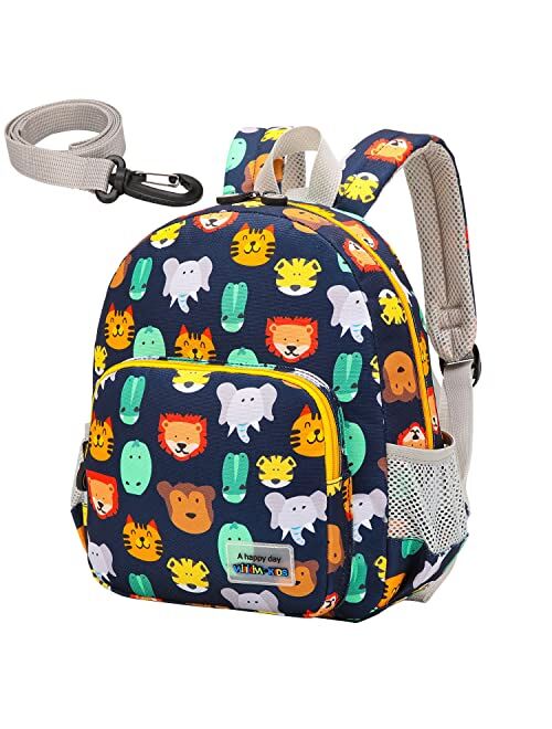 willikiva 3D Dinosaur Backpack Toddler Backpacks for Boys and Girls Kids Backpack Waterproof Preschool Safety Harness Leash (Deep Blue)