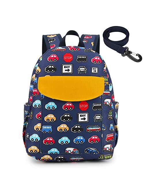 willikiva Cute Zoo Little 2d Backpack Kid Backpacks for Girls and Boys Toddler Backpack Waterproof Preschool Safety Harness Leash(Zoo)