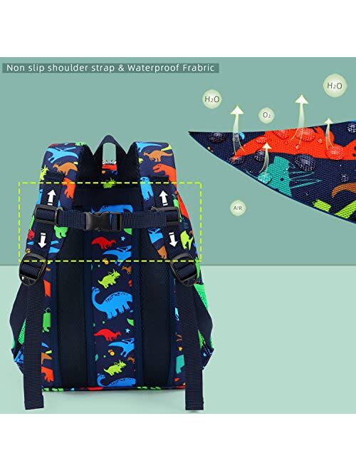 willikiva Dinosaur Kids School Toddler Backpack for Boys and Girls Waterproof Preschool Bag(Red Dinosaur)