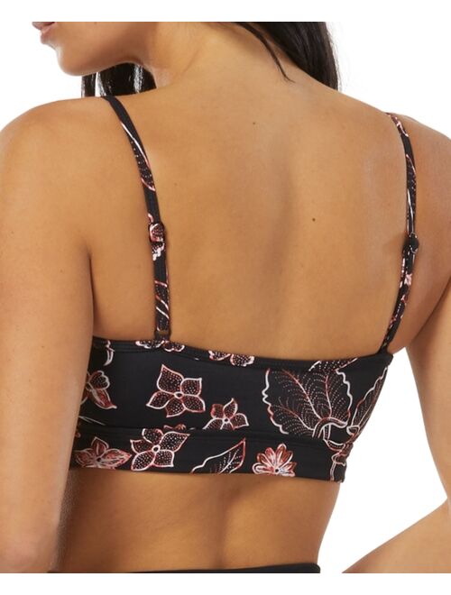 SUNDAZED Women's Gianna Printed Midline Bikini Top, Created for Macy's