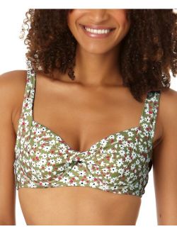 Women's Retro Twist-Front Underwire Bikini Top