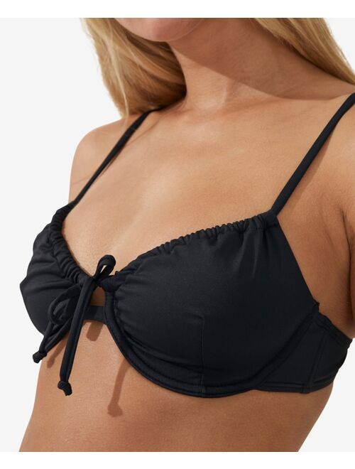 Cotton On Women's Half-Wire Sweetheart-Neck Bra Bikini Top