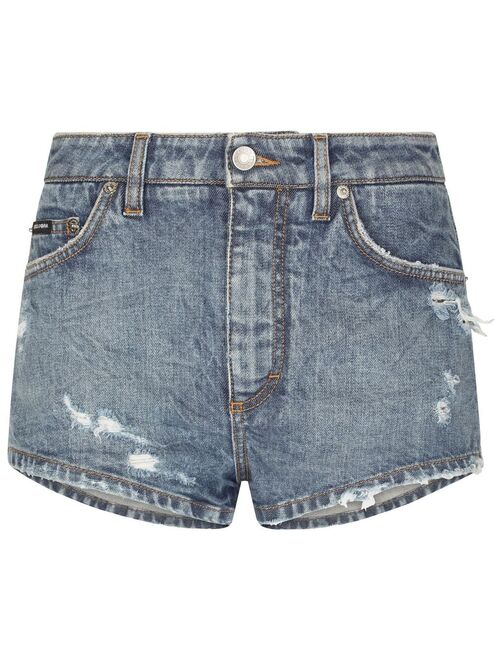 Dolce & Gabbana high-waisted denim shorts