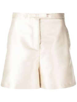 Blanca Vita satin-finish tailored shorts