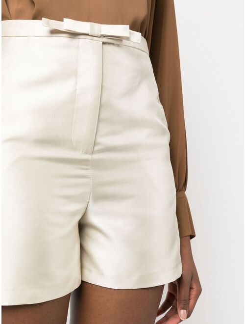 Blanca Vita satin-finish tailored shorts