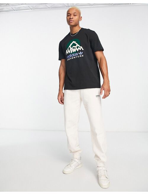 adidas Originals Adventure mountain t-shirt in black