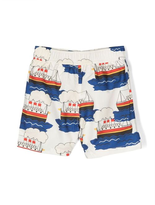 Mini Rodini graphic-print swim shorts