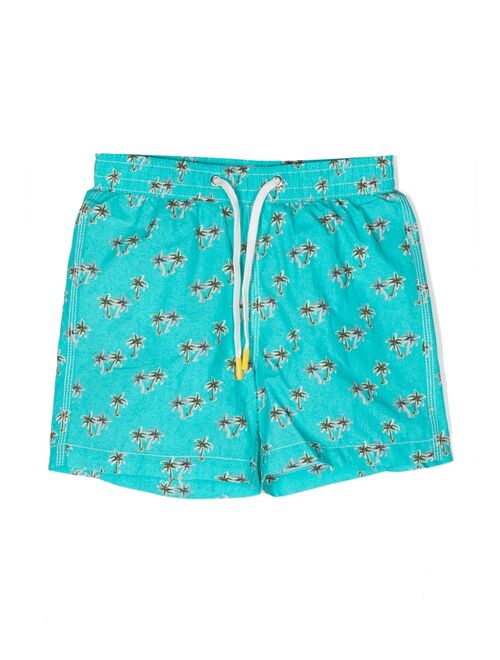 Hartford Kids palm tree-print swim shorts