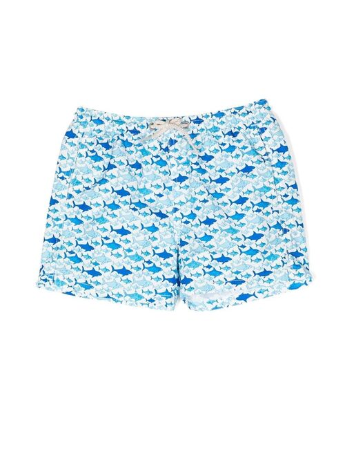 MC2 Saint Barth Kids shark-print swim shorts