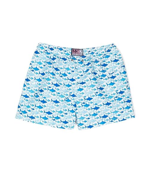 MC2 Saint Barth Kids shark-print swim shorts