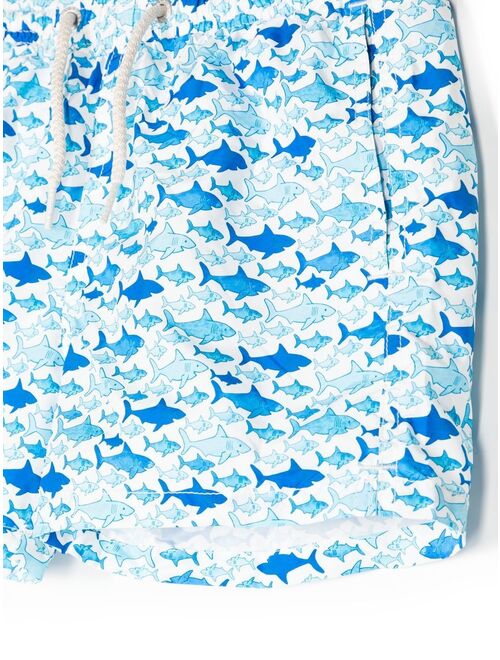 MC2 Saint Barth Kids shark-print swim shorts