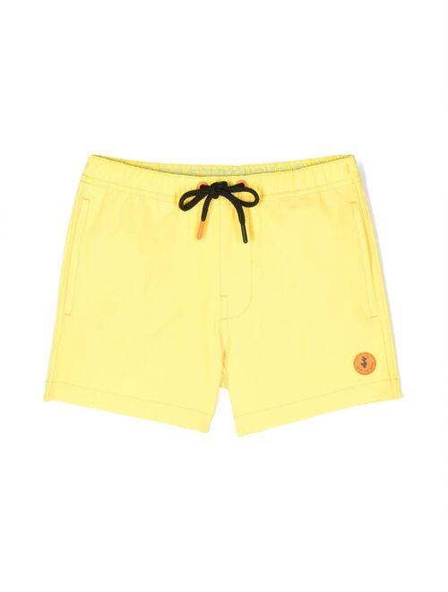 Save The Duck Kids logo-patch swim shorts