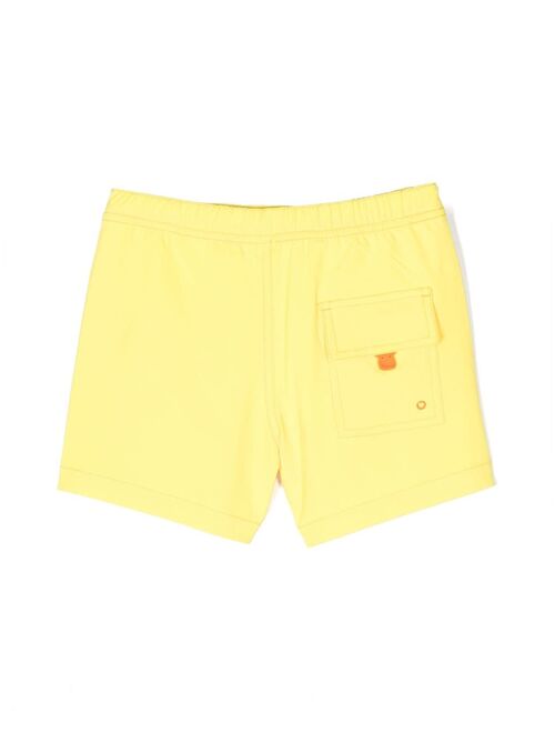 Save The Duck Kids logo-patch swim shorts