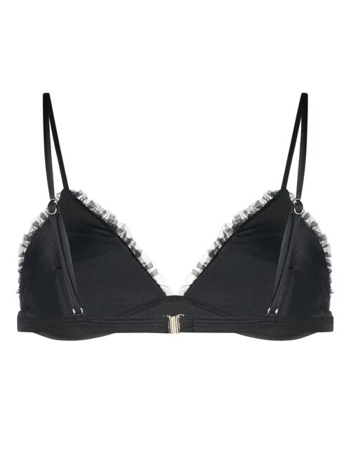 MC2 Saint Barth tulle-overlay bikini top