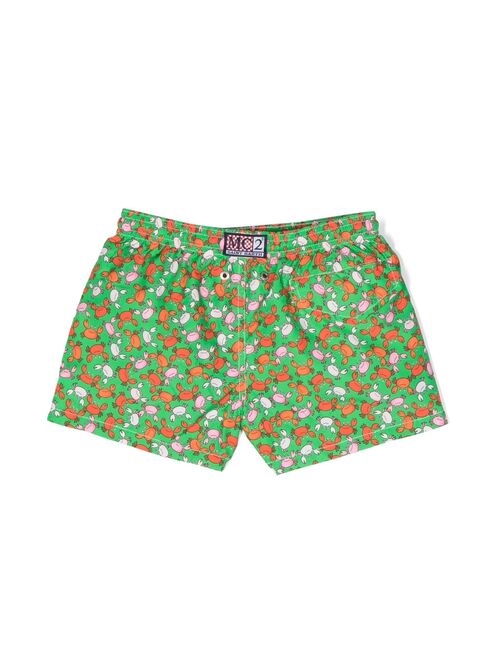 MC2 Saint Barth Kids all-over crab-print swim shorts