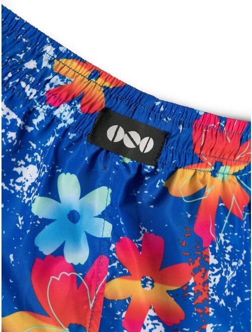 Nos Beachwear floral-print swim shorts