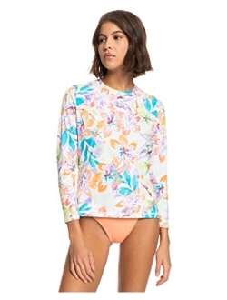 Juniors' Sea Skippin Printed Long-Sleeve Rash Guard