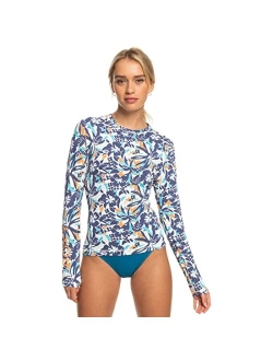 Juniors' Sea Skippin Printed Long-Sleeve Rash Guard