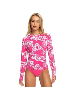 Juniors' Sea Skippin Printed Long-Sleeve Rash Guard