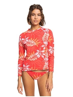 Juniors' Sea Skippin Printed Long-Sleeve Rash Guard