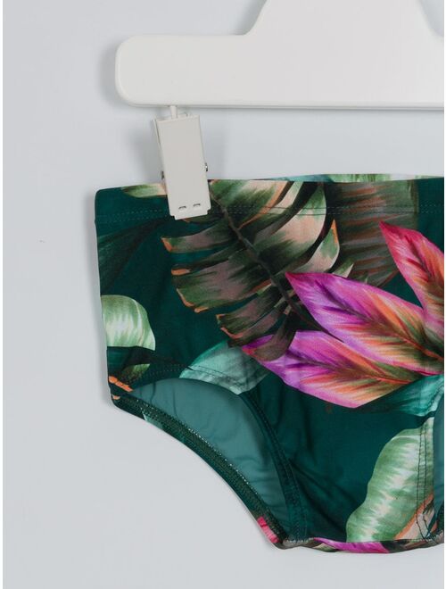 Lygia & Nanny leaf print swim briefs