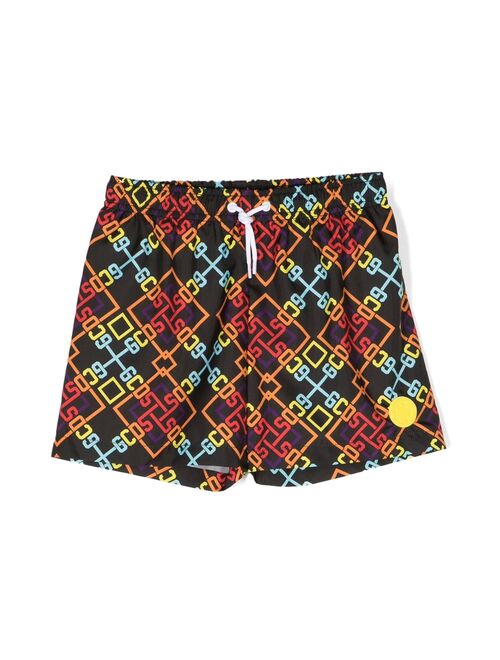 Gcds Kids signature logo-print swim shorts