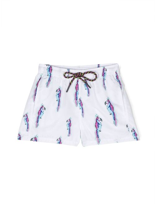 Nos Beachwear graphic-print swim shorts