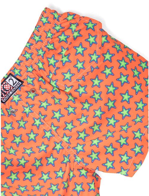 MC2 Saint Barth Kids star-print drawstring beach shorts