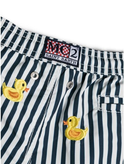 MC2 Saint Barth Kids embroidered-duck swim shorts