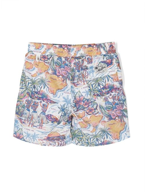 Hartford Kids logo-patch drawstring swimming shorts