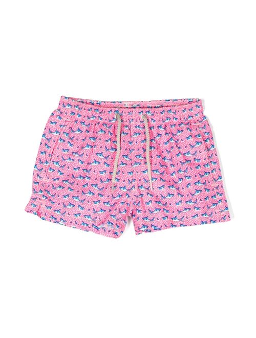 MC2 Saint Barth Kids shark-print swim shorts