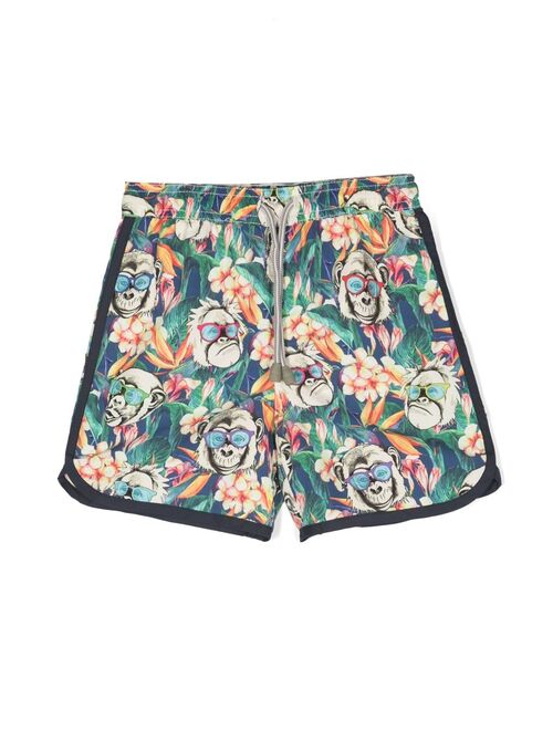 MC2 Saint Barth Kids graphic-print swim shorts